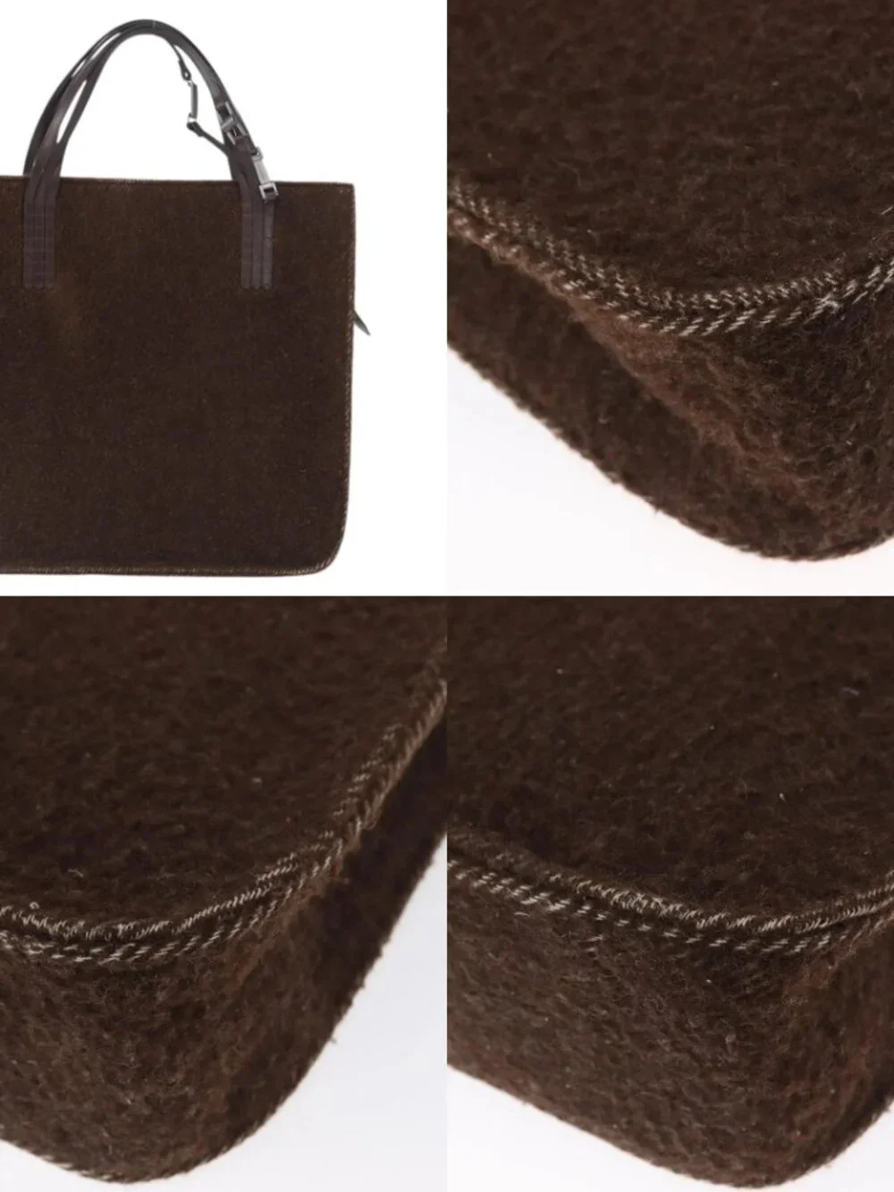 CHANEL Tote Bag Mouton Brown CC Auth bs32769